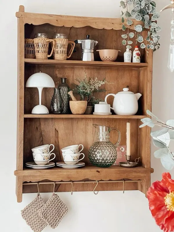 37 ایده چیدمان شلف آشپزخانه؛ نظم دلنشین با حس گرم خونه... 32 Kitchen shelf layout 29
