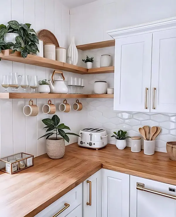 37 ایده چیدمان شلف آشپزخانه؛ نظم دلنشین با حس گرم خونه... 6 Kitchen shelf layout 4