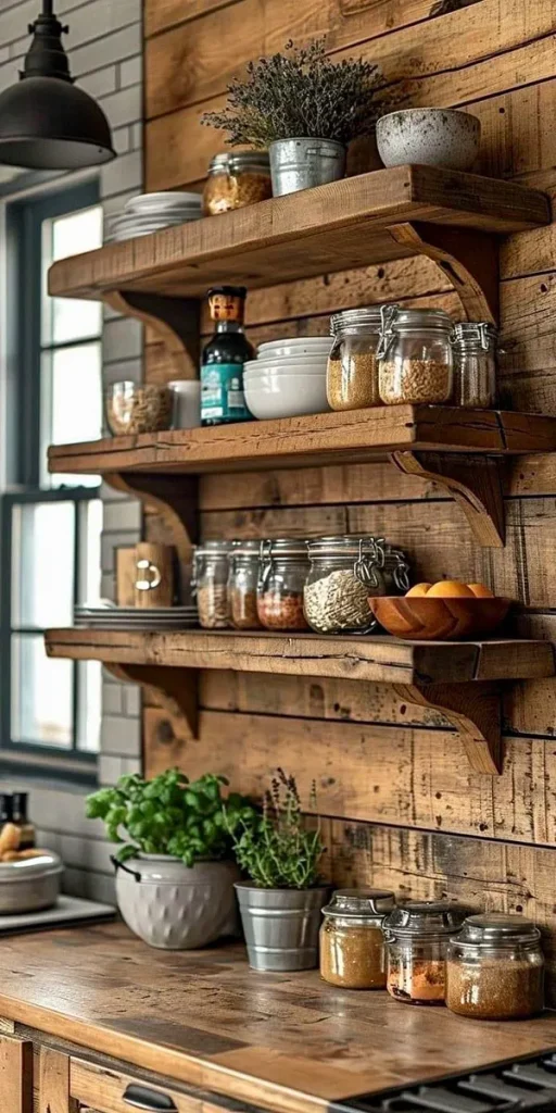 37 ایده چیدمان شلف آشپزخانه؛ نظم دلنشین با حس گرم خونه... 11 Kitchen shelf layout 5