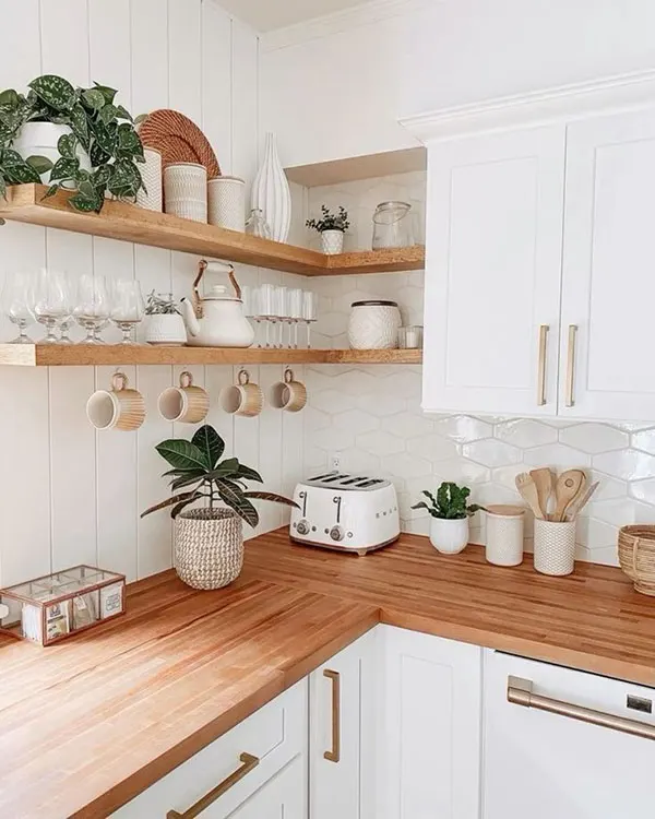 37 ایده چیدمان شلف آشپزخانه؛ نظم دلنشین با حس گرم خونه... 10 Kitchen shelf layout 6