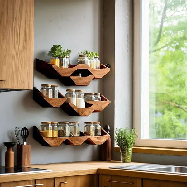 37 ایده چیدمان شلف آشپزخانه؛ نظم دلنشین با حس گرم خونه... 13 Kitchen shelf layout 7