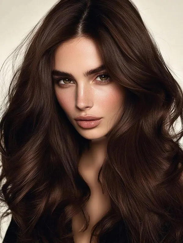 Natural chocolate hair color 22