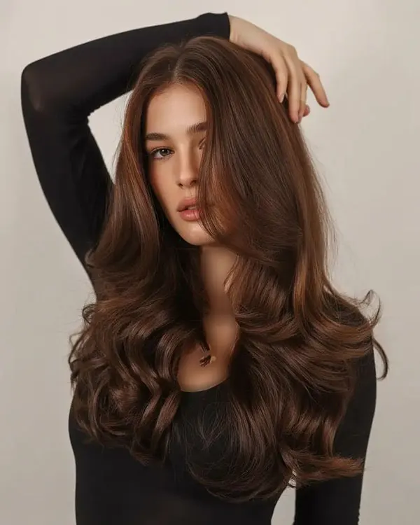 Natural chocolate hair color 25