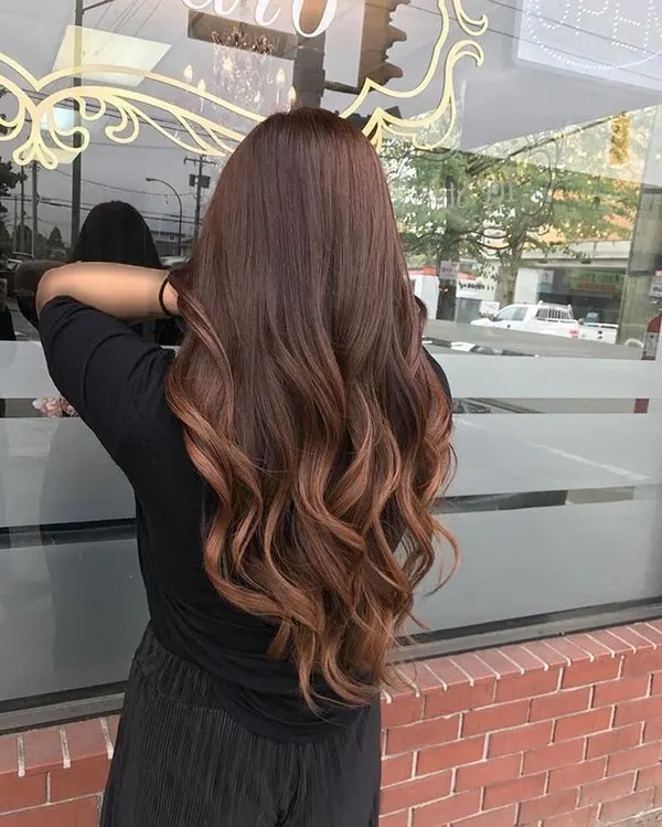 Natural chocolate hair color 26