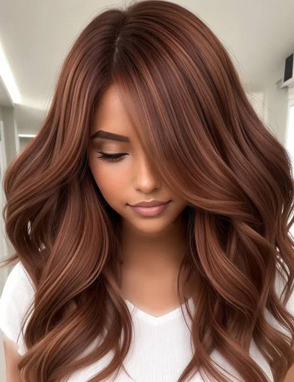 Natural chocolate hair color 27