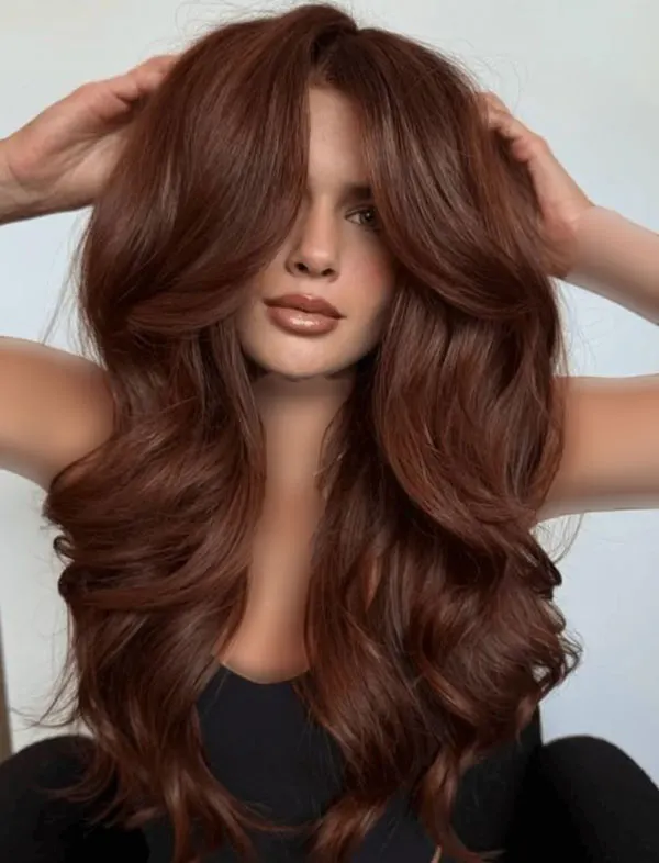 Natural chocolate hair color 30