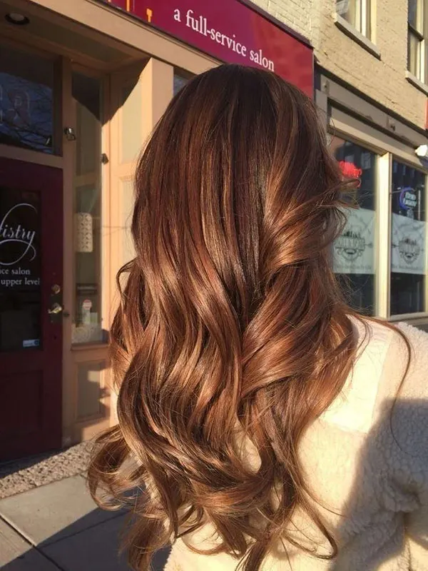 Natural chocolate hair color 7