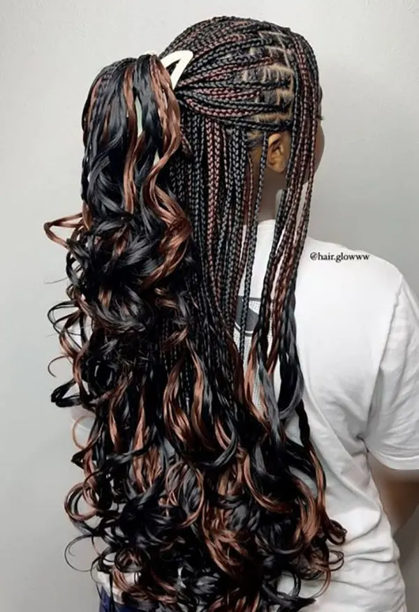 New girls hair weave model 18