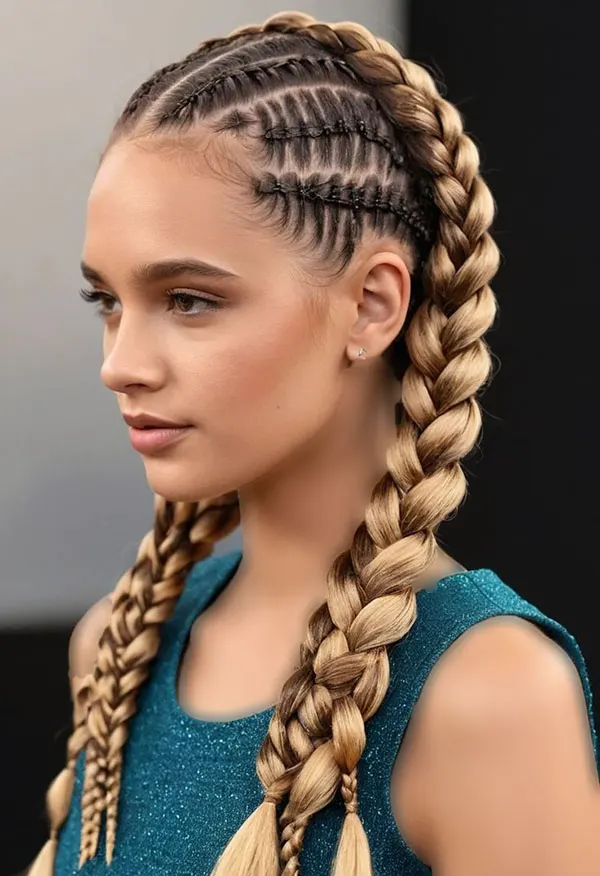 New girls hair weave model 25