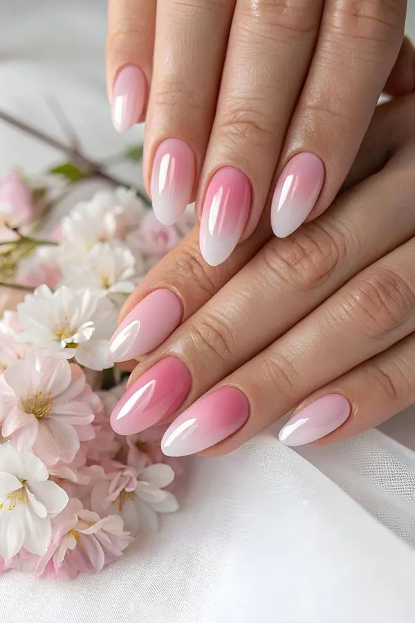 37 مدل آمبره ناخن دخترانه؛ ترند دلبر و خاص برای دخترای مینیمال 😍 7 Ombre nail model 4