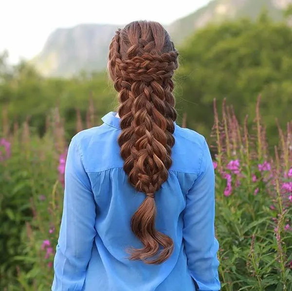 34 مدل بافت مو مجلسی باز دخترونه | استایل رویايی برای مهمونیای خاص! 18 Open backed hair weave model 14