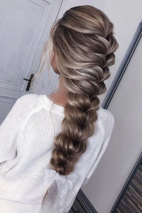 34 مدل بافت مو مجلسی باز دخترونه | استایل رویايی برای مهمونیای خاص! 28 Open backed hair weave model 22