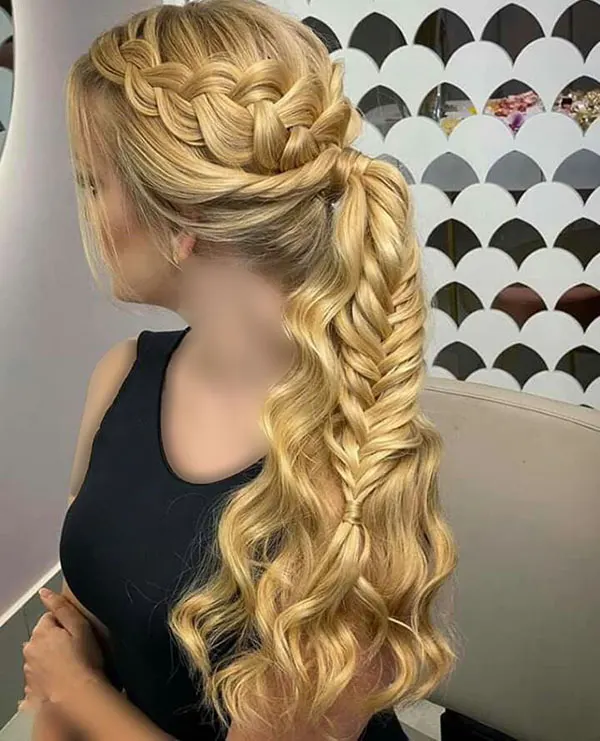34 مدل بافت مو مجلسی باز دخترونه | استایل رویايی برای مهمونیای خاص! 27 Open backed hair weave model 23
