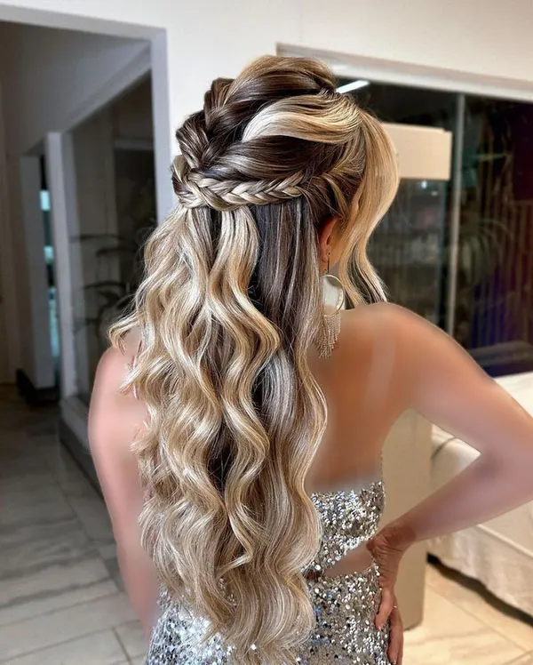 34 مدل بافت مو مجلسی باز دخترونه | استایل رویايی برای مهمونیای خاص! 9 Open backed hair weave model 31