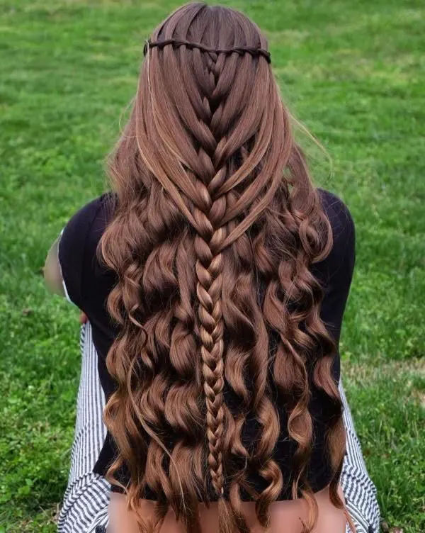 34 مدل بافت مو مجلسی باز دخترونه | استایل رویايی برای مهمونیای خاص! 11 Open backed hair weave model 6