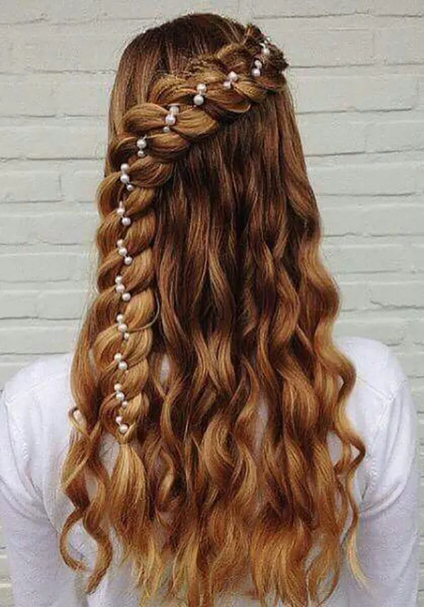34 مدل بافت مو مجلسی باز دخترونه | استایل رویايی برای مهمونیای خاص! 13 Open backed hair weave model 8