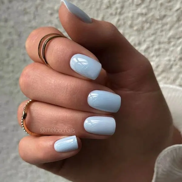 Pale blue nail design 10
