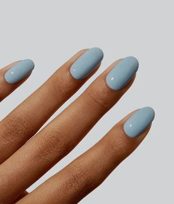 Pale blue nail design 14