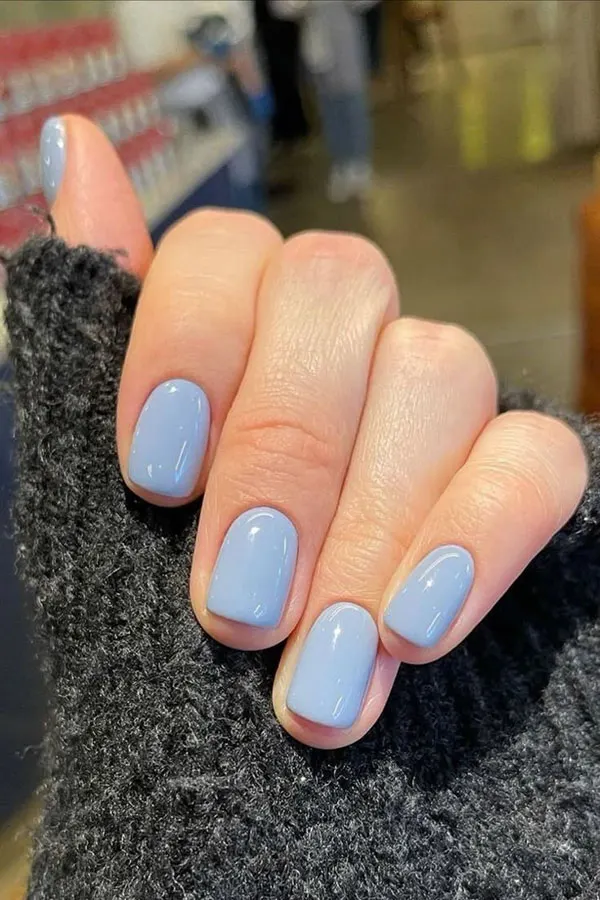 Pale blue nail design 15