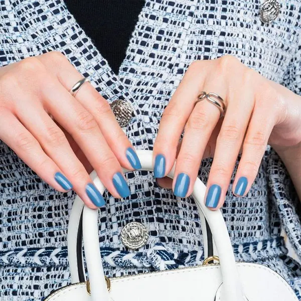 Pale blue nail design 20