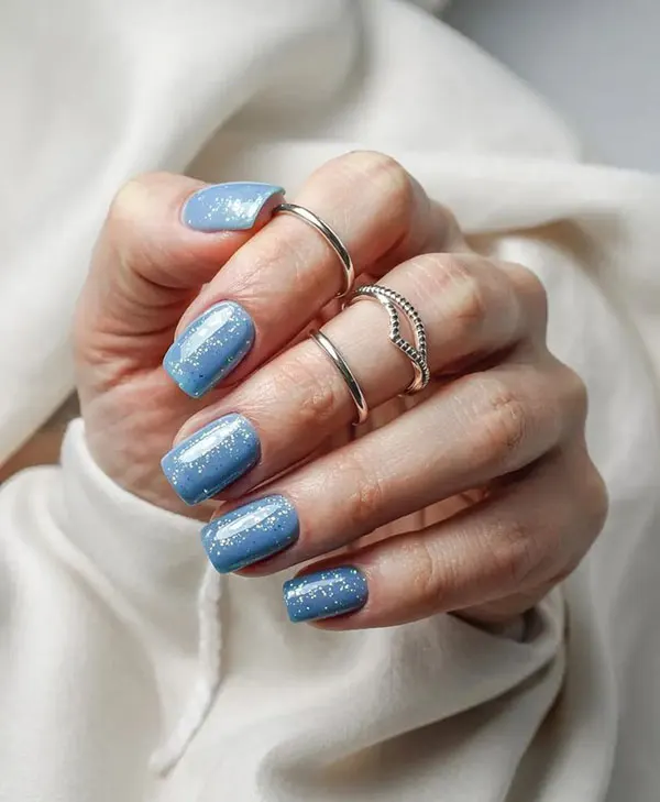 Pale blue nail design 30