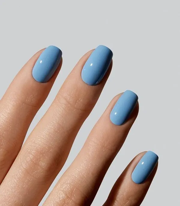 Pale blue nail design 5