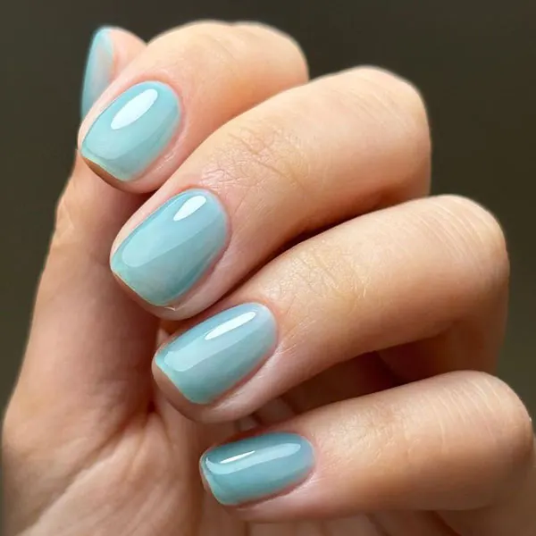 Pale blue nail design 6