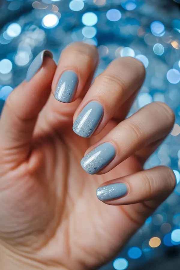 Pale blue nail design 7