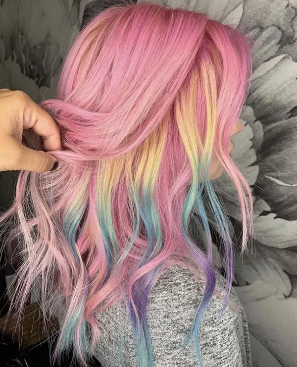 جدیدترین رنگ مو صورتی پاستیلی 2025 | vibe ملایم و رویایی برای موهات😍 25 Pastel pink hair color 19