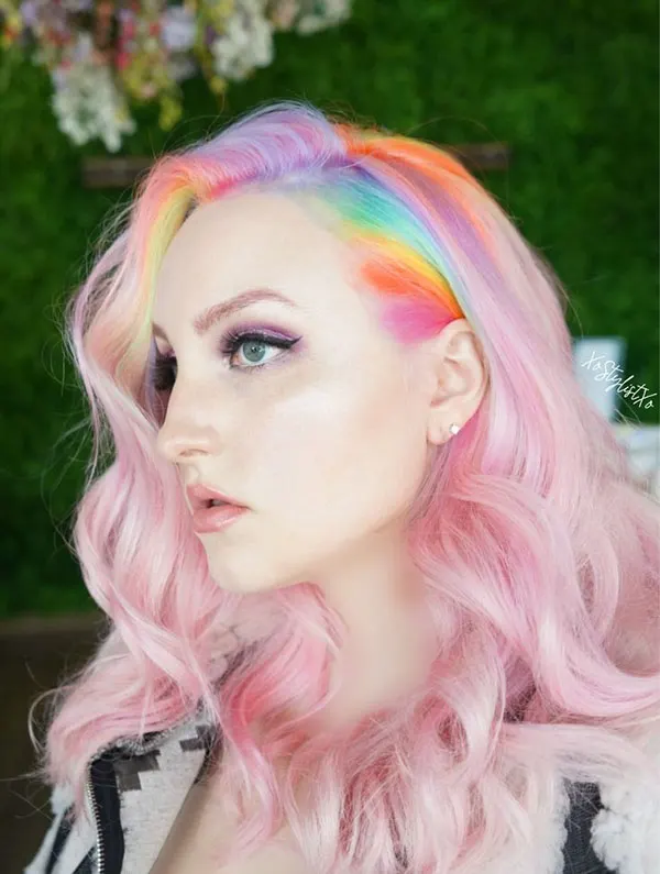 جدیدترین رنگ مو صورتی پاستیلی 2025 | vibe ملایم و رویایی برای موهات😍 6 Pastel pink hair color 2