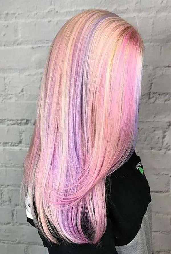 جدیدترین رنگ مو صورتی پاستیلی 2025 | vibe ملایم و رویایی برای موهات😍 29 Pastel pink hair color 24