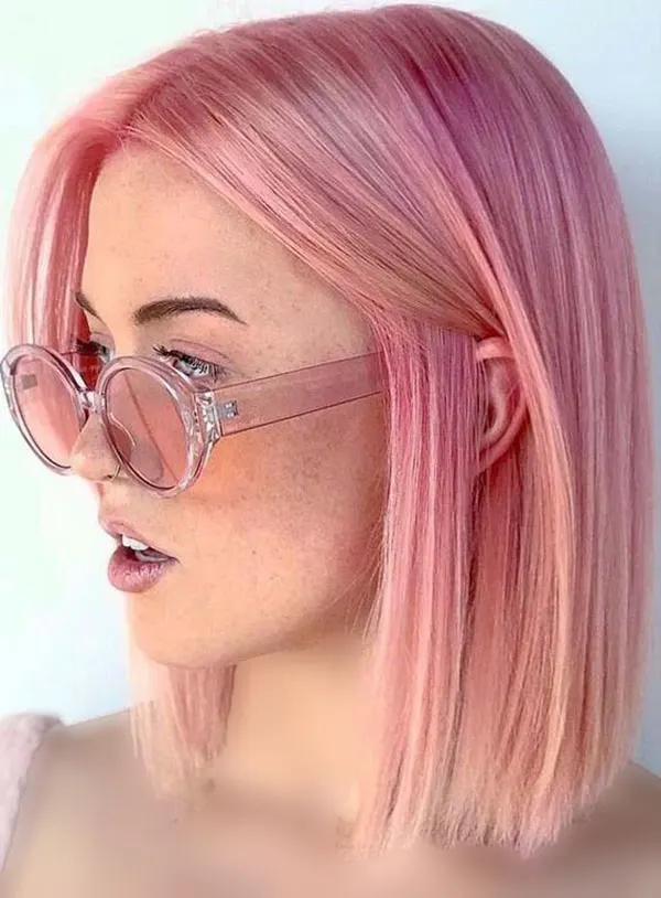 جدیدترین رنگ مو صورتی پاستیلی 2025 | vibe ملایم و رویایی برای موهات😍 34 Pastel pink hair color 29
