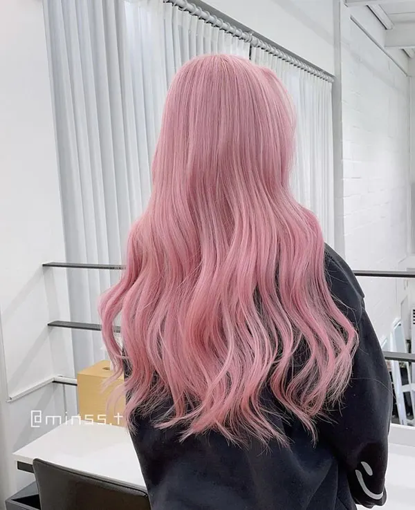 جدیدترین رنگ مو صورتی پاستیلی 2025 | vibe ملایم و رویایی برای موهات😍 9 Pastel pink hair color 5