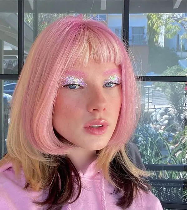جدیدترین رنگ مو صورتی پاستیلی 2025 | vibe ملایم و رویایی برای موهات😍 13 Pastel pink hair color 7