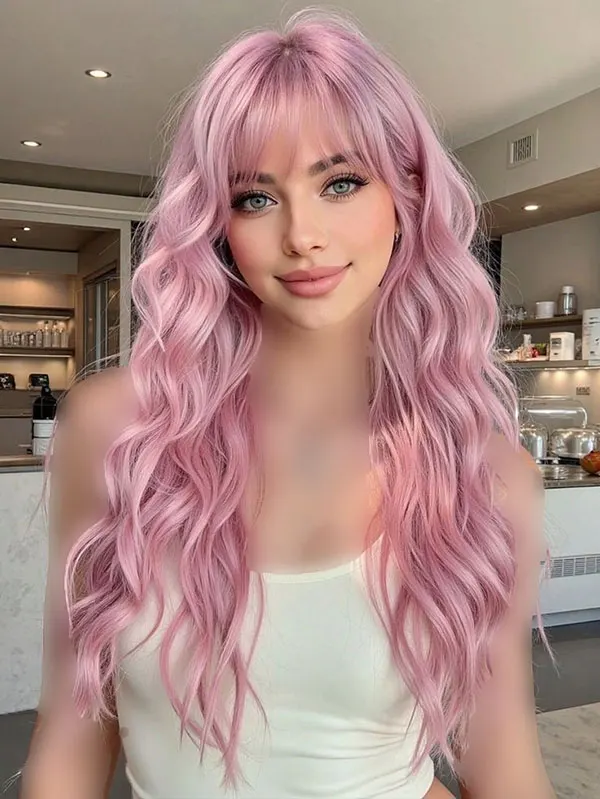 جدیدترین رنگ مو صورتی پاستیلی 2025 | vibe ملایم و رویایی برای موهات😍 12 Pastel pink hair color 8