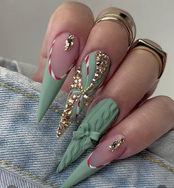 35 عکس کاشت ناخن زیبا؛ ترکیب مات و براق برای استایل خاص 💅 36 Photo of beautiful nail planting 25