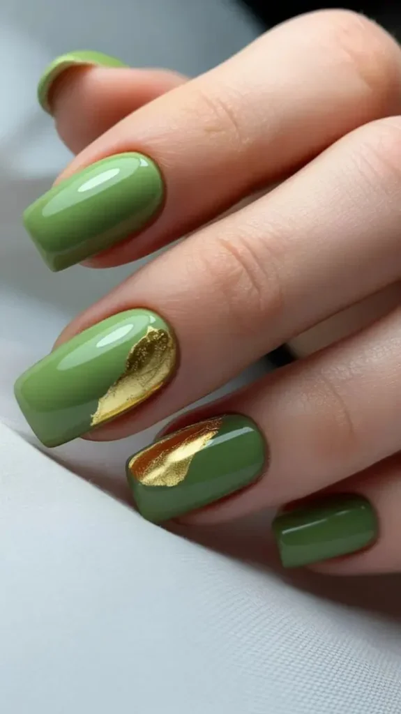 Photo of green nails 13