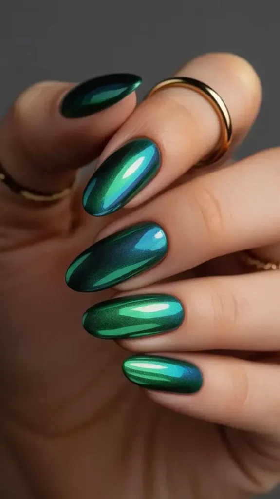 Photo of green nails 16