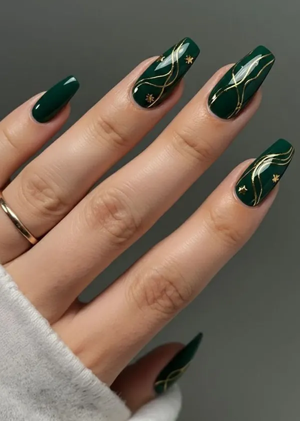 Photo of green nails 29