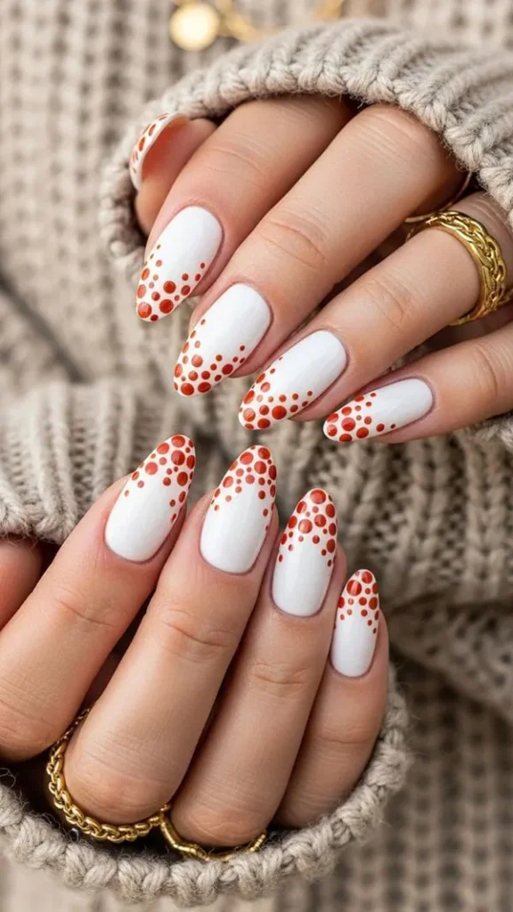طرح ناخن خال خالی جدید؛ ترند بامزه و خاص 2025 برای استایل دخترونه! 35 Polka dot nail design 29