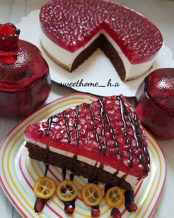 34 مدل ژله اناری: ؛ ایدهای براق و خوشگل برای میز شب یلدا❤️ 17 Pomegranate jelly model 15