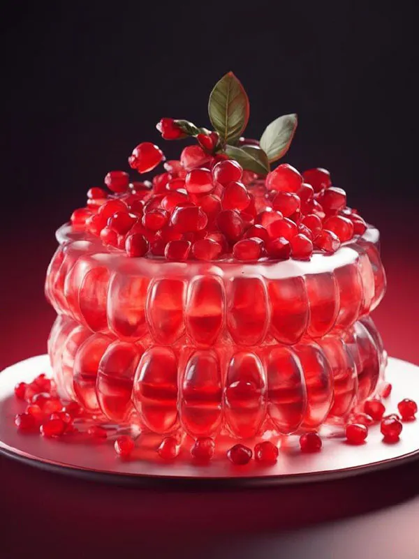 34 مدل ژله اناری: ؛ ایدهای براق و خوشگل برای میز شب یلدا❤️ 32 Pomegranate jelly model 28