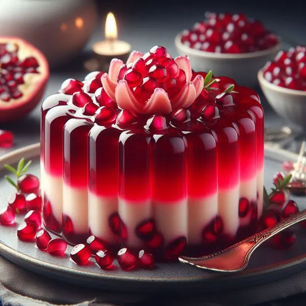 34 مدل ژله اناری: ؛ ایدهای براق و خوشگل برای میز شب یلدا❤️ 31 Pomegranate jelly model 29