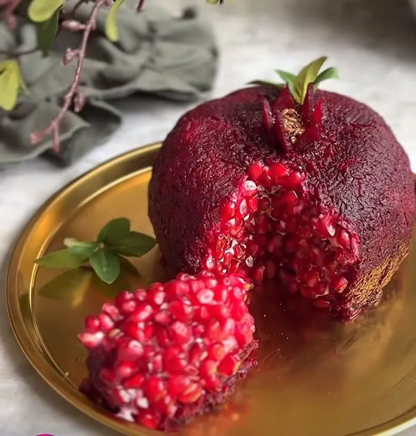 34 مدل ژله اناری: ؛ ایدهای براق و خوشگل برای میز شب یلدا❤️ 8 Pomegranate jelly model 5