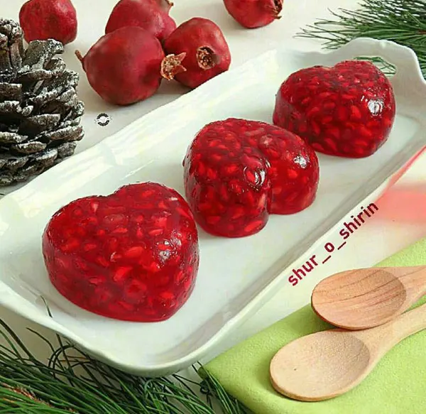 34 مدل ژله اناری: ؛ ایدهای براق و خوشگل برای میز شب یلدا❤️ 9 Pomegranate jelly model 6