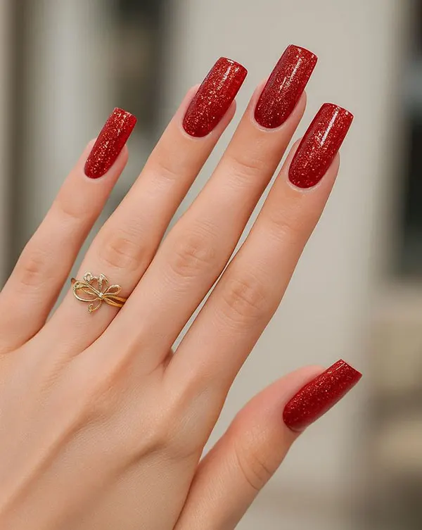 Red nail design 10