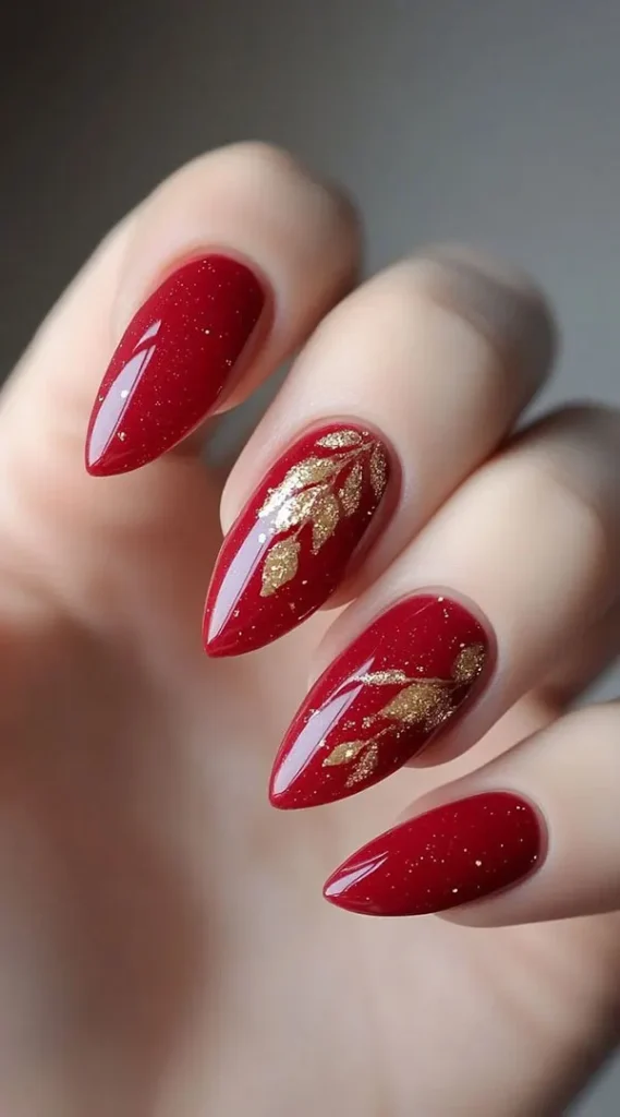 Red nail design 11