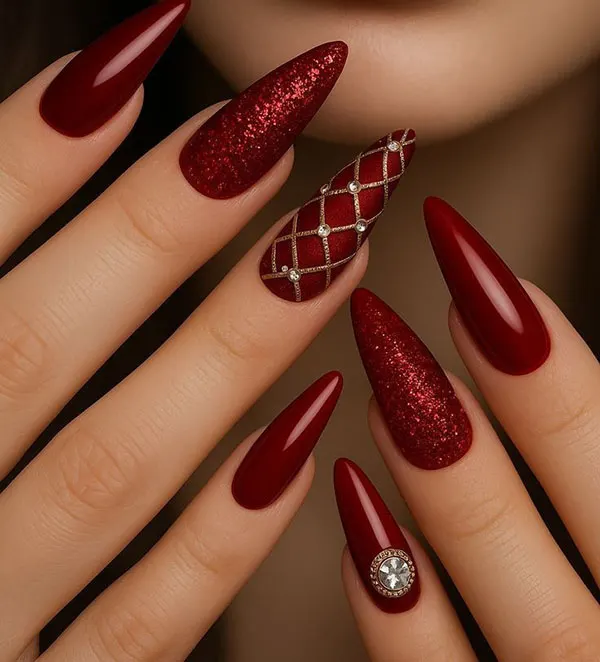 Red nail design 21