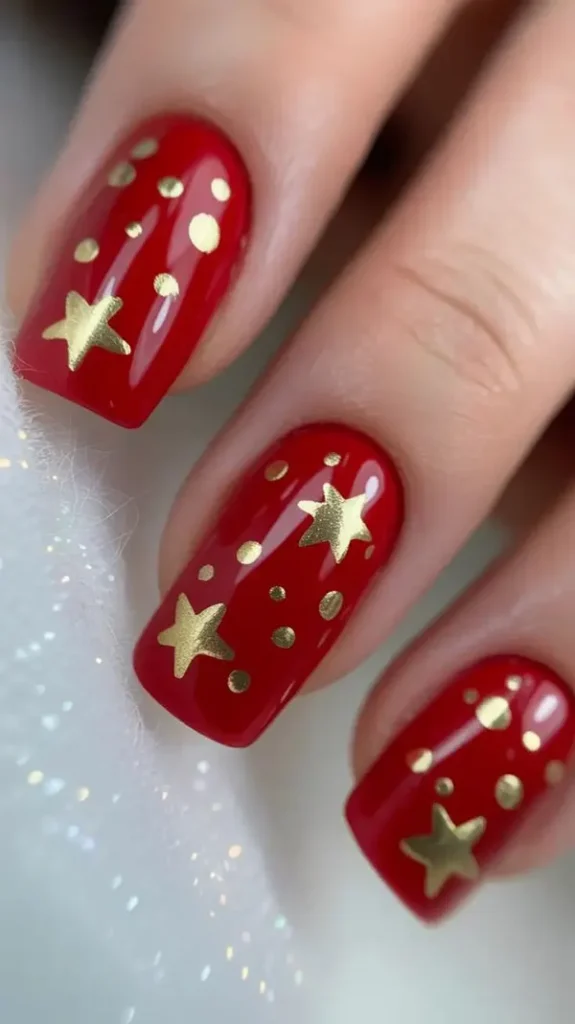 Red nail design 28
