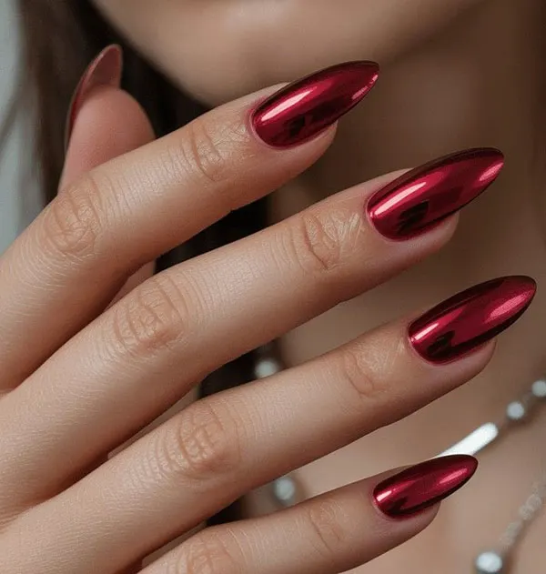 Red nail design 9